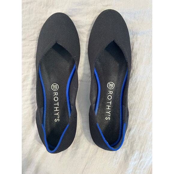 Rothy’s Round Toe Flats Black 10.5 - Picture 1 of 6